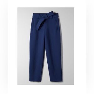 WILFRED NAVY FRONT TIE PANT
